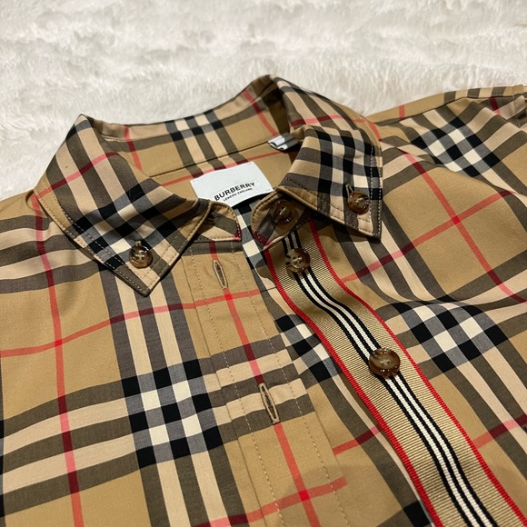 WOMENS BUTTON UP VINTAGE CHECK LONG SLEEVE SHIRT SIZE 4 - Picture 4 of 8